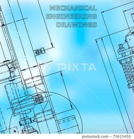 Backgrounds of engineering subjects. Technical illustration. Mechanical engineering 73615458