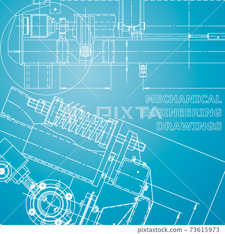 Mechanical engineering. Technical illustration. Backgrounds of engineering subjects 73615973