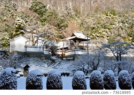 大運寺在白雪皚皚的風景 大運寺在白雪皚皚的風景 73618995