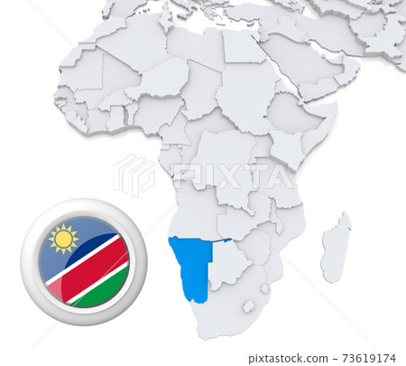 detailed namibia africa map