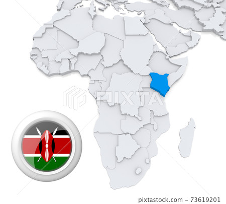 Kenya on Africa map 73619201