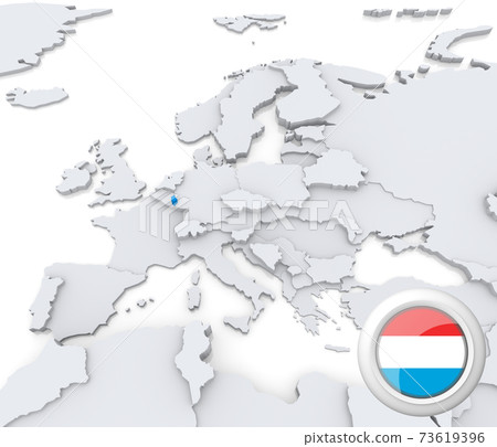 Luxembourg on map of Europe Luxembourg on map of Europe 73619396
