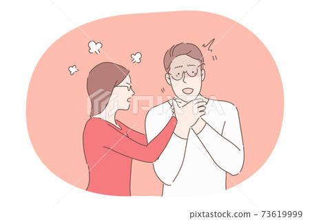 Scandal, quarrel, fighting, abuse concept Scandal, quarrel, fighting, abuse concept 73619999