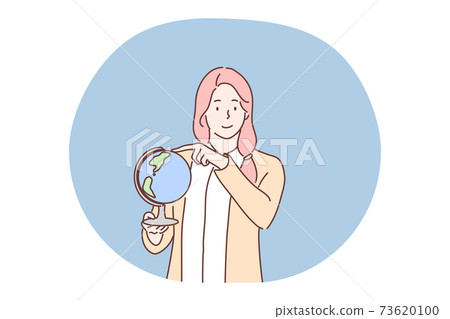 Education, teaching, geography, globalization symbol concept 73620100