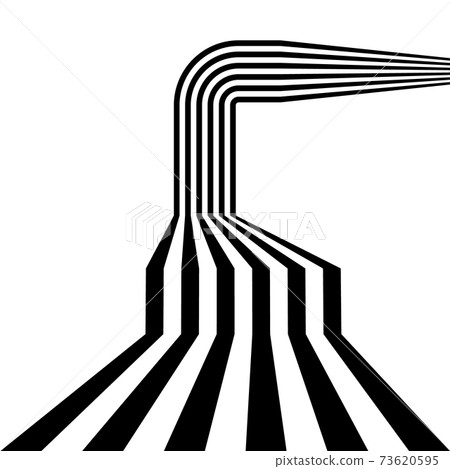 abstract geometric background with turning wavy lines 73620595