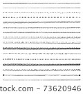 Handwritten ruled line set 73620946