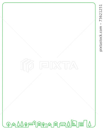 Green line cityscape frame Green line cityscape frame 73621251