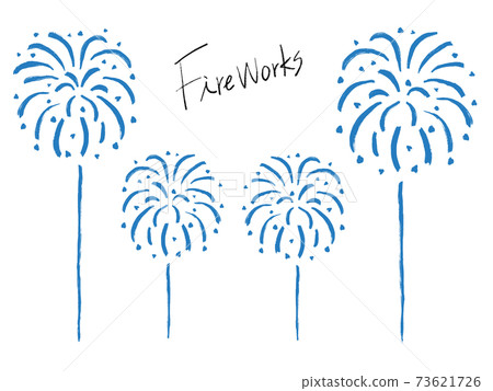 煙花和發射的手繪插圖圖像 煙花和發射的手繪插圖圖像 73621726