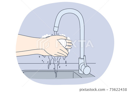 Washing hands, personal hygiene and protection from virus concept 73622438