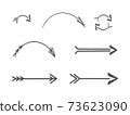 Drawn arrows, creative set 73623090