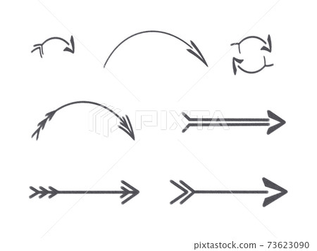 Drawn arrows, creative set 73623090