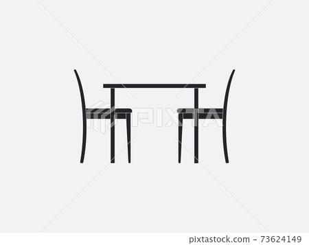 Chair, table icon. Vector illustration, flat design. Chair, table icon. Vector illustration, flat design. 73624149