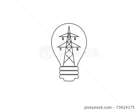 Electric tower, power, bulb icon. Vector illustration, flat design. Electric tower, power, bulb icon. Vector illustration, flat design. 73624175