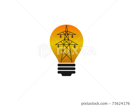 Electric tower, power, bulb icon. Vector illustration, flat design. Electric tower, power, bulb icon. Vector illustration, flat design. 73624176