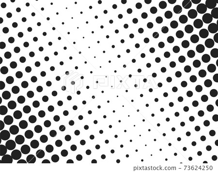 Halftone, circles, dots, transition pattern. Vector illustration. 73624250
