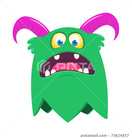 Cartoon angry monster. Halloween illustration of Cartoon angry monster. Halloween illustration of 73624857