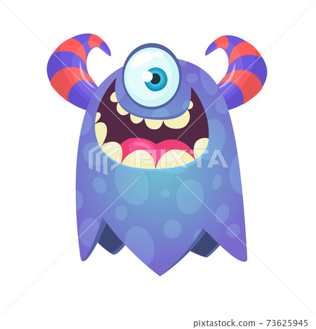Ahppy and cute  cartoon monster. Vector Halloween 73625945