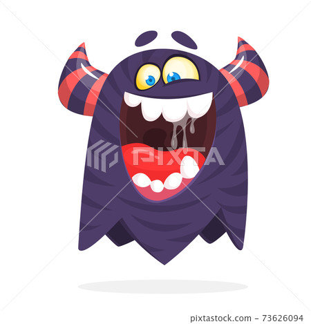 Funny cartoon monster. Vector Halloween Funny cartoon monster. Vector Halloween 73626094