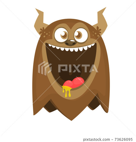 Funny cartoon monster. Vector monster illustration 73626095