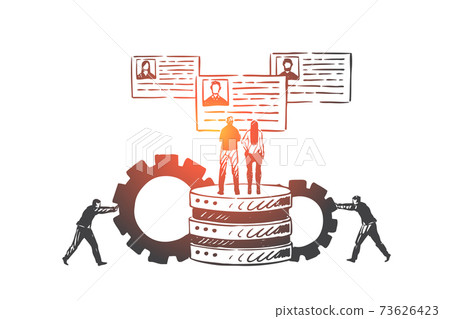 Customer, relationship, management, CRM concept sketch. Hand drawn isolated vector illustration Customer, relationship, management, CRM concept sketch. Hand drawn isolated vector illustration 73626423