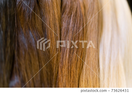 Bundles of natural human hair extensions samples 73626431