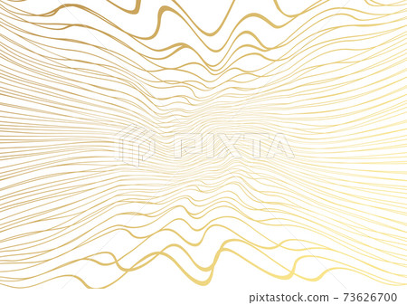 Gold luxurious line pattern with hand drawn lines. Golden wavy striped, Abstract background, vector illustration 73626700