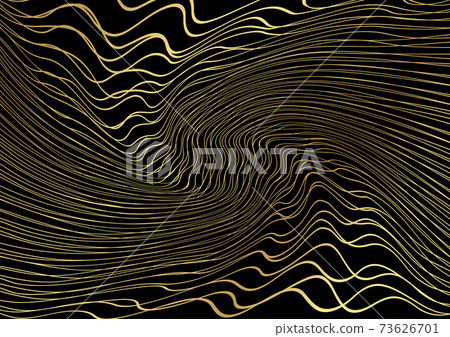 Gold luxurious line pattern with hand drawn lines. Golden wavy striped, Abstract background, vector illustration Gold luxurious line pattern with hand drawn lines. Golden wavy striped, Abstract background, vector illustration 73626701