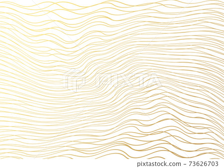 Gold luxurious line pattern with hand drawn lines. Golden wavy striped, Abstract background, vector illustration 73626703