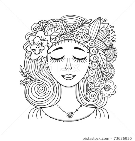 Woman portrait beautiful for your design Woman portrait beautiful for your design 73626930