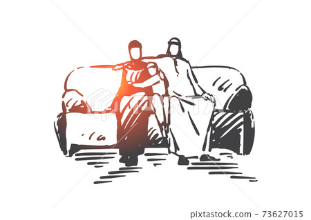 Family, parents and child, generations concept sketch. Hand drawn isolated vector illustration Family, parents and child, generations concept sketch. Hand drawn isolated vector illustration 73627015