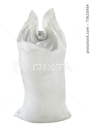 filled polypropylene bag cutout on white 73628484