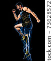 fitness cardio boxing exercise body combat man isolated black background 73628572