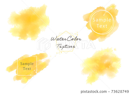 Watercolor texture set (orange) 73628749