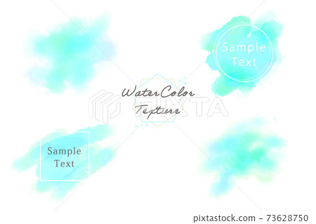 Watercolor texture set (light blue) 73628750