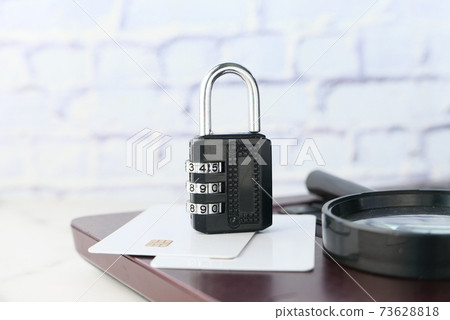 internet and security safety concept with padlocked on computer keyboard internet and security safety concept with padlocked on computer keyboard 73628818
