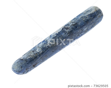 tumbled Kyanite gemstone on white 73629505