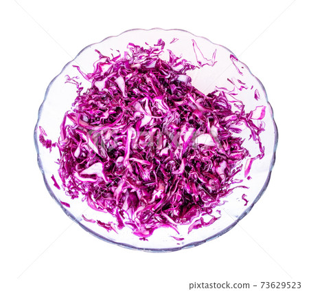 top view of salad from chopped red cabbage cutout 73629523