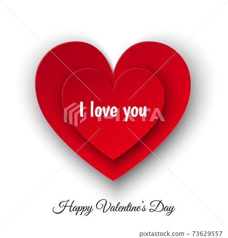 Valentines day background with bright red paper heart. Valentines day background with bright red paper heart. 73629557