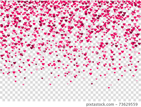 Happy Valentines day background  with   heart confetti. 73629559