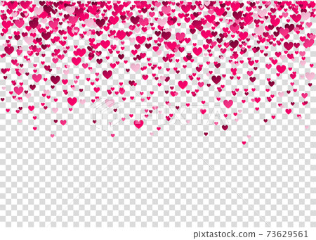 Pink  heart confetti,  Happy Valentines day background. 73629561