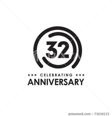 32nd year celebrating anniversary logo design 73630215