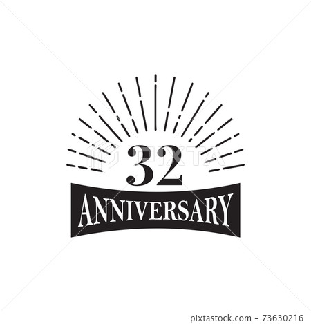 32nd year celebrating anniversary logo design 73630216