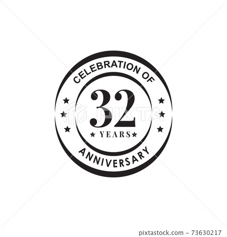 32nd year celebrating anniversary logo design 73630217