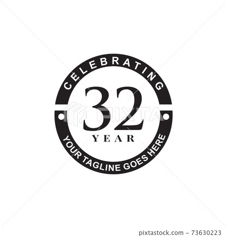 32nd year celebrating anniversary logo design 73630223
