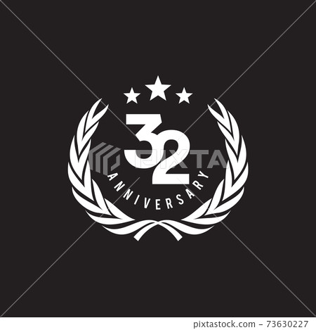 32nd year celebrating anniversary logo design 73630227