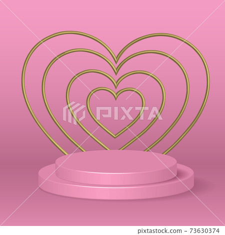 poduim 3d rendering abstract geometric shape pink pastel color.backdrop for cosmetic product display. fashion beauty vector background poduim 3d rendering abstract geometric shape pink pastel color.backdrop for cosmetic product display. fashion beauty vector background 73630374