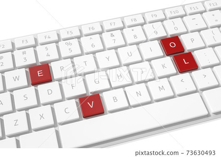 Red button LOVE text 3d rendering. 3d illustration of Love and Valentines Day greeting card template minimal concept. 73630493