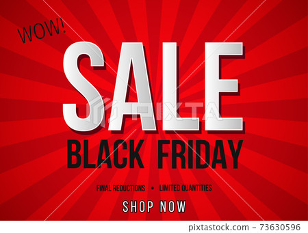Black Friday sale poster template on red background. Black Friday sale poster template on red background. 73630596