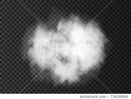 White  smoke cloud  or  puff  isolated on transparent  background. 73630664