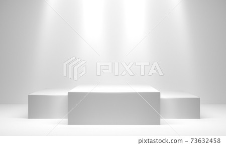 White winners podium with copy space. 3d rendering 73632458
